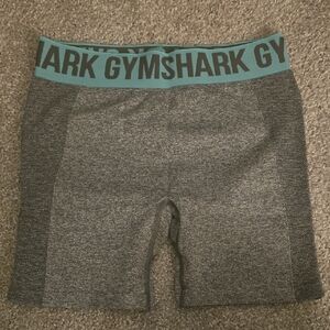 Gymshark Teal and Gray Women's Bike Shorts